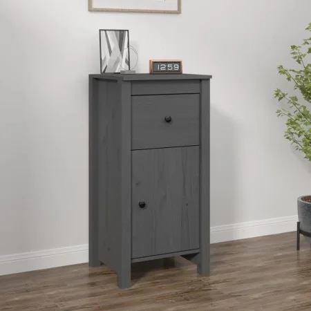 Solid gray pine wood sideboard 40x35x80 cm by vidaXL, Sideboards - Ref: Foro24-813758, Price: 62,27 €, Discount: %