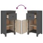 Solid gray pine wood sideboard 40x35x80 cm by vidaXL, Sideboards - Ref: Foro24-813758, Price: 62,91 €, Discount: %