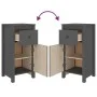 Sideboards 2 Stk. massives Kiefernholz grau 40x35x80 cm von vidaXL, Sideboards - Ref: Foro24-813759, Preis: 87,50 €, Rabatt: %