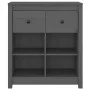 Sideboard aus massivem grauem Kiefernholz, 70 x 35 x 80 cm von vidaXL, Sideboards - Ref: Foro24-813766, Preis: 77,22 €, Rabat...