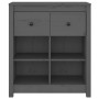 Solid gray pine wood sideboard 70x35x80 cm by vidaXL, Sideboards - Ref: Foro24-813766, Price: 78,05 €, Discount: %