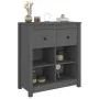 Sideboard aus massivem grauem Kiefernholz, 70 x 35 x 80 cm von vidaXL, Sideboards - Ref: Foro24-813766, Preis: 77,22 €, Rabat...