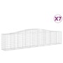 Gabion baskets 7 pcs arch shape iron 400x50x80/100 cm by vidaXL, Pots and planters - Ref: Foro24-3145948, Price: 1,00 €, Disc...