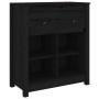 Solid black pine wood sideboard 70x35x80 cm by vidaXL, Sideboards - Ref: Foro24-813768, Price: 65,62 €, Discount: %