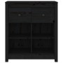 Solid black pine wood sideboard 70x35x80 cm by vidaXL, Sideboards - Ref: Foro24-813768, Price: 65,62 €, Discount: %