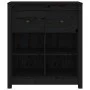 Solid black pine wood sideboard 70x35x80 cm by vidaXL, Sideboards - Ref: Foro24-813768, Price: 65,62 €, Discount: %
