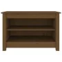 Banco zapatero madera maciza de pino marrón miel 70x38x45,5cm de vidaXL, Zapateros y organizadores de calzado - Ref: Foro24-8...