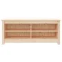Banco zapatero de madera maciza de pino 110x38x45,5 cm de vidaXL, Zapateros y organizadores de calzado - Ref: Foro24-813774, ...