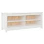Schuhbank aus massivem weißem Kiefernholz 110x38x45,5 cm von vidaXL, Schuhregale und Schuhorganisatoren - Ref: Foro24-813775,...