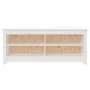 Schuhbank aus massivem weißem Kiefernholz 110x38x45,5 cm von vidaXL, Schuhregale und Schuhorganisatoren - Ref: Foro24-813775,...