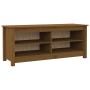 Shoe bench solid honey brown pine wood 110x38x45.5 cm by vidaXL, Shoe racks and shoe organizers - Ref: Foro24-813777, Price: ...