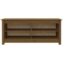 Schuhbank aus massivem honigbraunem Kiefernholz 110x38x45,5 cm von vidaXL, Schuhregale und Schuhorganisatoren - Ref: Foro24-8...
