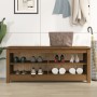 Shoe bench solid honey brown pine wood 110x38x45.5 cm by vidaXL, Shoe racks and shoe organizers - Ref: Foro24-813777, Price: ...