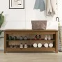 Shoe bench solid honey brown pine wood 110x38x45.5 cm by vidaXL, Shoe racks and shoe organizers - Ref: Foro24-813777, Price: ...