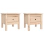 Side table 2 units of solid pine wood 40x40x39 cm by vidaXL, Side tables - Ref: Foro24-813785, Price: 70,79 €, Discount: %