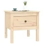 Solid pine wood side table 50x50x49 cm by vidaXL, Side tables - Ref: Foro24-813794, Price: 48,92 €, Discount: %