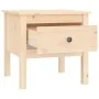Solid pine wood side table 50x50x49 cm by vidaXL, Side tables - Ref: Foro24-813794, Price: 48,92 €, Discount: %