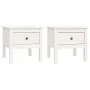 Side table 2 pcs solid white pine wood 50x50x49 cm by vidaXL, Side tables - Ref: Foro24-813797, Price: 60,16 €, Discount: %