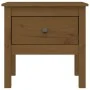 Solid pine wood side table in honey brown color, measuring 50x50x49 cm. by vidaXL, Side tables - Ref: Foro24-813800, Price: 3...