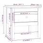 Solid pine wood side table in honey brown color, measuring 50x50x49 cm. by vidaXL, Side tables - Ref: Foro24-813800, Price: 3...
