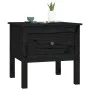 Side table 2 pcs of solid black pine wood 50x50x49 cm by vidaXL, Side tables - Ref: Foro24-813803, Price: 60,16 €, Discount: %