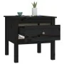 Side table 2 pcs of solid black pine wood 50x50x49 cm by vidaXL, Side tables - Ref: Foro24-813803, Price: 60,16 €, Discount: %