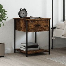 Smoked oak engineered wood bedside table 44x45x58 cm by vidaXL, Nightstands - Ref: Foro24-825847, Price: 40,58 €, Discount: %
