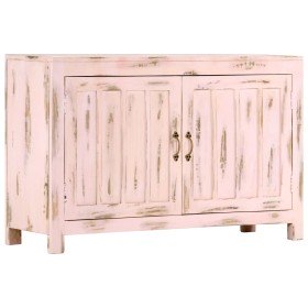 Aparador de madera maciza de mango rosa claro 110x35x70 cm