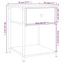 Nachttisch aus geräuchertem Eichenholzwerkstoff, 44 x 45 x 58 cm von vidaXL, Nachttische - Ref: Foro24-825847, Preis: 40,58 €...