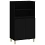 Hohes schwarzes Sperrholz-Sideboard 60x36x110 cm von vidaXL, Sideboards - Ref: Foro24-821221, Preis: 78,42 €, Rabatt: %