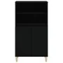 Hohes schwarzes Sperrholz-Sideboard 60x36x110 cm von vidaXL, Sideboards - Ref: Foro24-821221, Preis: 78,42 €, Rabatt: %