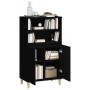 Aparador alto madera contrachapada negro 60x36x110 cm de vidaXL, Aparadores - Ref: Foro24-821221, Precio: 78,95 €, Descuento: %