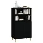 Hohes schwarzes Sperrholz-Sideboard 60x36x110 cm von vidaXL, Sideboards - Ref: Foro24-821221, Preis: 78,42 €, Rabatt: %