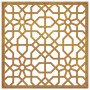 Adorno de pared de jardín acero corten diseño morisco 55x55 cm de vidaXL, Carteles, copias y arte visual - Ref: Foro24-824478...