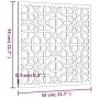 Corten steel garden wall ornament Moorish design 55x55 cm by vidaXL, Posters, prints and visual art - Ref: Foro24-824478, Pri...