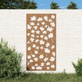 Adorno de pared jardín acero corten diseño hoja arce 105x55 cm