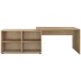Corner desk with 4 shelves in oak color by vidaXL, Desks - Ref: Foro24-243059, Price: 177,57 €, Discount: %