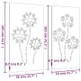 Adorno pared jardín 2 uds acero corten diseño flores 105x55 cm de vidaXL, Carteles, copias y arte visual - Ref: Foro24-824487...