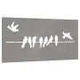 Adorno de pared de jardín acero corten diseño pájaros 105x55 cm de vidaXL, Carteles, copias y arte visual - Ref: Foro24-82449...