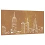 Adorno de pared de jardín acero corten diseño skyline 105x55 cm de vidaXL, Carteles, copias y arte visual - Ref: Foro24-82449...