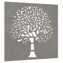 Adorno de pared de jardín acero corten diseño árbol 55x55 cm