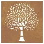 Corten steel garden wall ornament tree design 55x55 cm by vidaXL, Posters, prints and visual art - Ref: Foro24-824502, Price:...