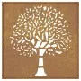 Corten steel garden wall ornament tree design 55x55 cm by vidaXL, Posters, prints and visual art - Ref: Foro24-824502, Price:...