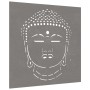 Adorno de pared de jardín acero corten cabeza de Buda 55x55 cm de vidaXL, Carteles, copias y arte visual - Ref: Foro24-824504...