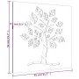 Gartenwanddekoration aus Cortenstahl, Baumdesign, 55 x 55 cm von vidaXL, Poster, Drucke und visuelle Kunst - Ref: Foro24-8245...