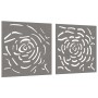 Adorno de pared jardín 2 uds acero corten diseño rosa 55x55 cm de vidaXL, Carteles, copias y arte visual - Ref: Foro24-824507...