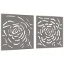 Garden wall ornament 2 pcs corten steel pink design 55x55 cm by vidaXL, Posters, prints and visual art - Ref: Foro24-824507, ...