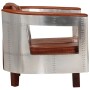 Sillon de aviador de cuero auténtico marrón