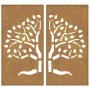 Garden wall decoration 2 pcs Corten steel tree design 105x55 cm by vidaXL, Posters, prints and visual art - Ref: Foro24-82451...