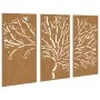 Garden wall decoration 3 pcs Corten steel tree design 105x55 cm by vidaXL, Posters, prints and visual art - Ref: Foro24-82451...
